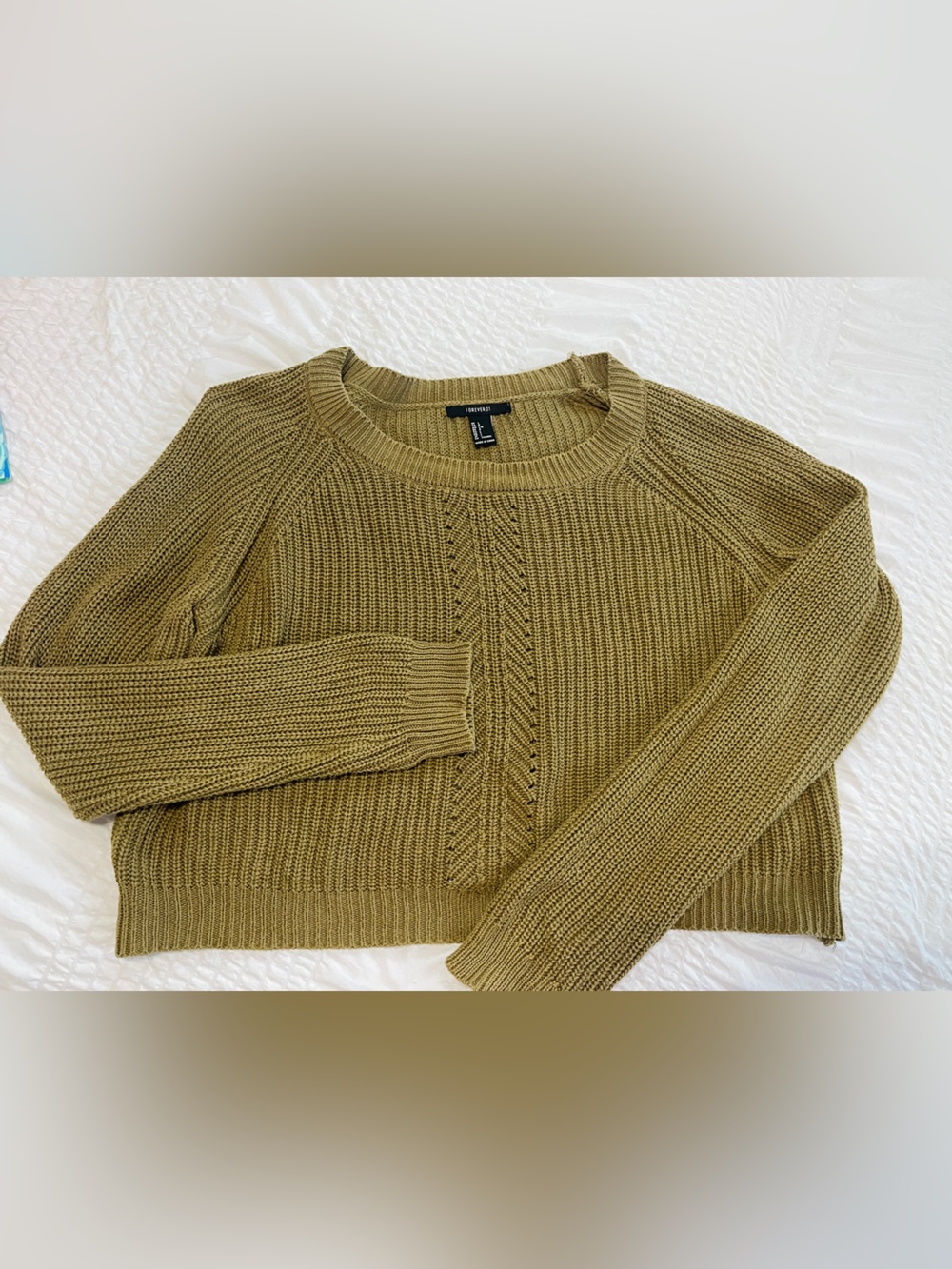 Forever 21 Olive Green Knit Sweater